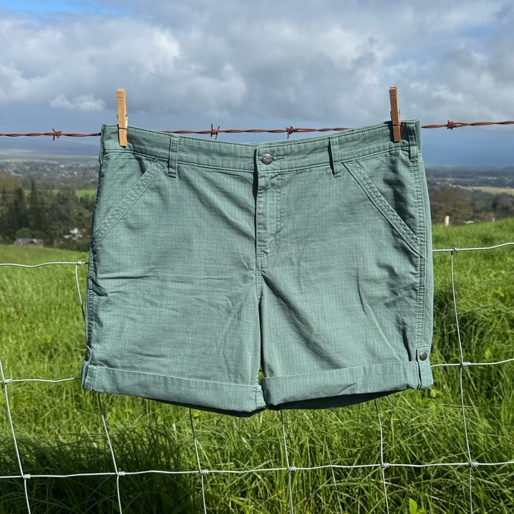 Carhartt original fit green painter Utility Shorts 18